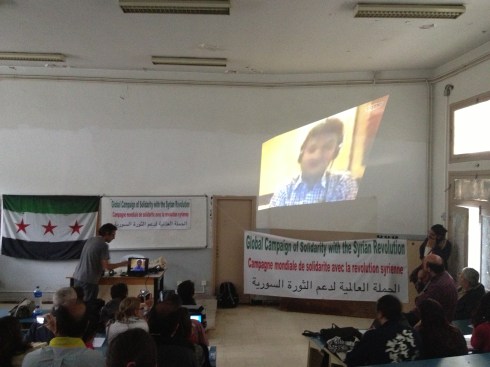 من فعاليات حملة التضامن مع الثورة السورية